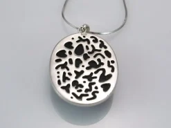 Juego Para Mujer Pendientes Y Gargantilla De Plata Y Onix