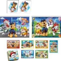 New Patrulla Canina Juegos Educativos Infantil Edukit 4 en 1 - Puzzles - cubos - Memori