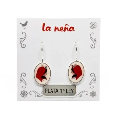 Best Marga Robledo La Neña Pendientes de colgar Rojo