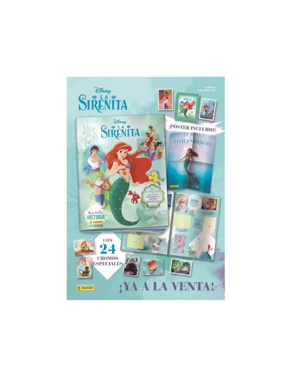1 Álbum La Sirenita 2023 (vacío: sin sobres ni cromos)