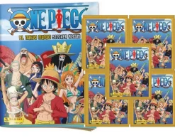 PANINI Álbum + 5 sobres One Piece 2023 El Nuevo Mundo 4 cromos y 1 carta por sobre