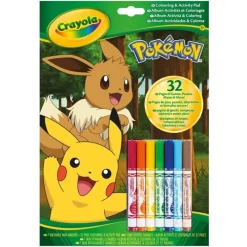 Pokémon Libro Actividades y Colorear con 7 rotuladores - Crayola