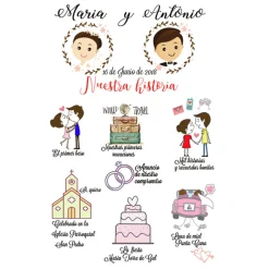 Lienzo personalizado de boda