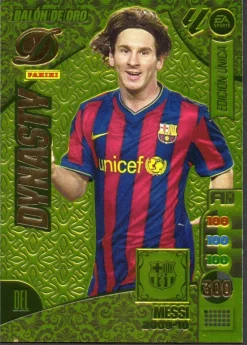 Clearance Panini España Lionel Messi Balon de Oro Dynasty 2024-25 cromo Panini Adrenalyn XL La Liga 24/25 - Messi 2009-10
