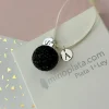 Llamador De Ángel 20 Mm. Negro Personalizado De Plata De Ley