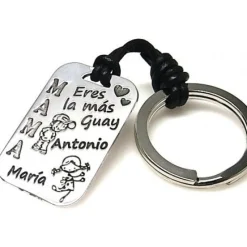 Llavero De Plata Mamá Eres La Más Guay
