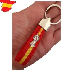 Llavero elástico España y cinta de la virgen del Pilar