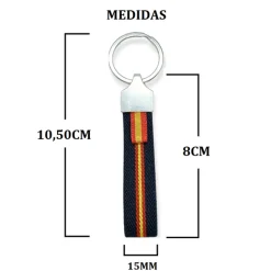Llavero elástico España y cinta de la virgen del Pilar