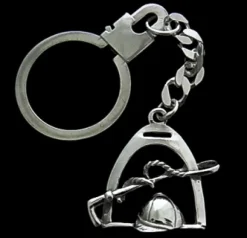 Clearance Llavero Hípica De Plata De Ley