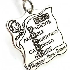 Llavero Padre Personalizado De Plata