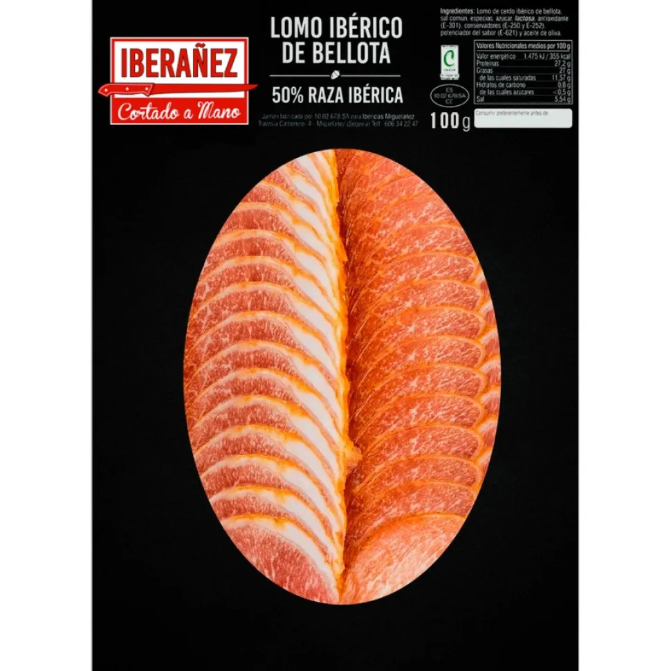 Lomo ibérico de bellota loncheado envasado al vacío