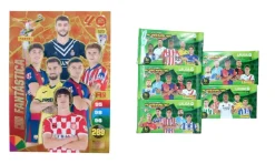 Lote Card Fantástica + 5 sobres básicos de Actualización Adrenalyn XL 2024 2025 Carta Colección Panini