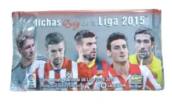 Lote de 10 sobres Mundicromo 2015 Fichas de La Liga Edición final Posibilidad de Messi y Cristiano Ronaldo
