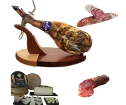 Lote Ibérico Gourmet Paleta Ibérica Cebo + Queso Oveja Viejo + Caña Lomo Cebo y más