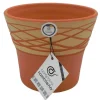 Discount Cerámica Rambleña Maceta decorada - 20x20x17 cm - Rústica-Hilo