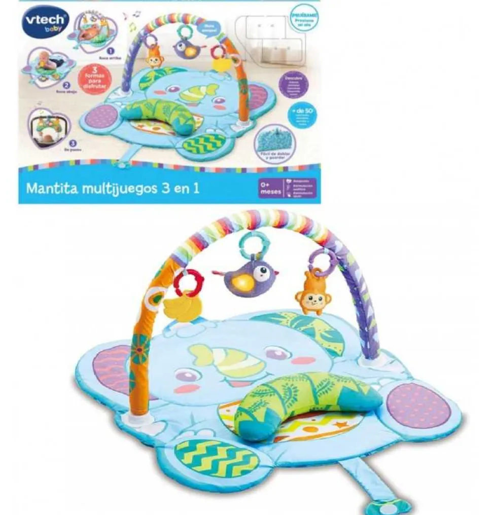 Manta Gimnasio Multijuegos Elefante - Mantita Actividades