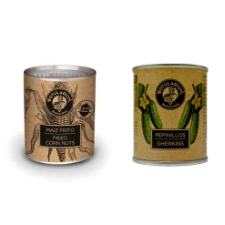 Maíz frito BBQ y Pepinillos (Pack con 5 latitas minibar de cada)