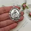 New Medalla Virgen Del Carmen De Plata De Ley Envejecida Y Calada