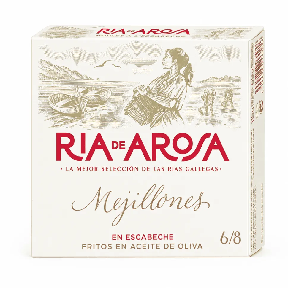 Mejillones Escabeche - Lata 115g 6/8 piezas