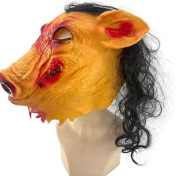 Best Kebedo Moda Máscara SAW de látex de cerdo Amarillo con Manchas