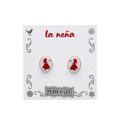 Muñeca asturiana Pendientes de tuerca