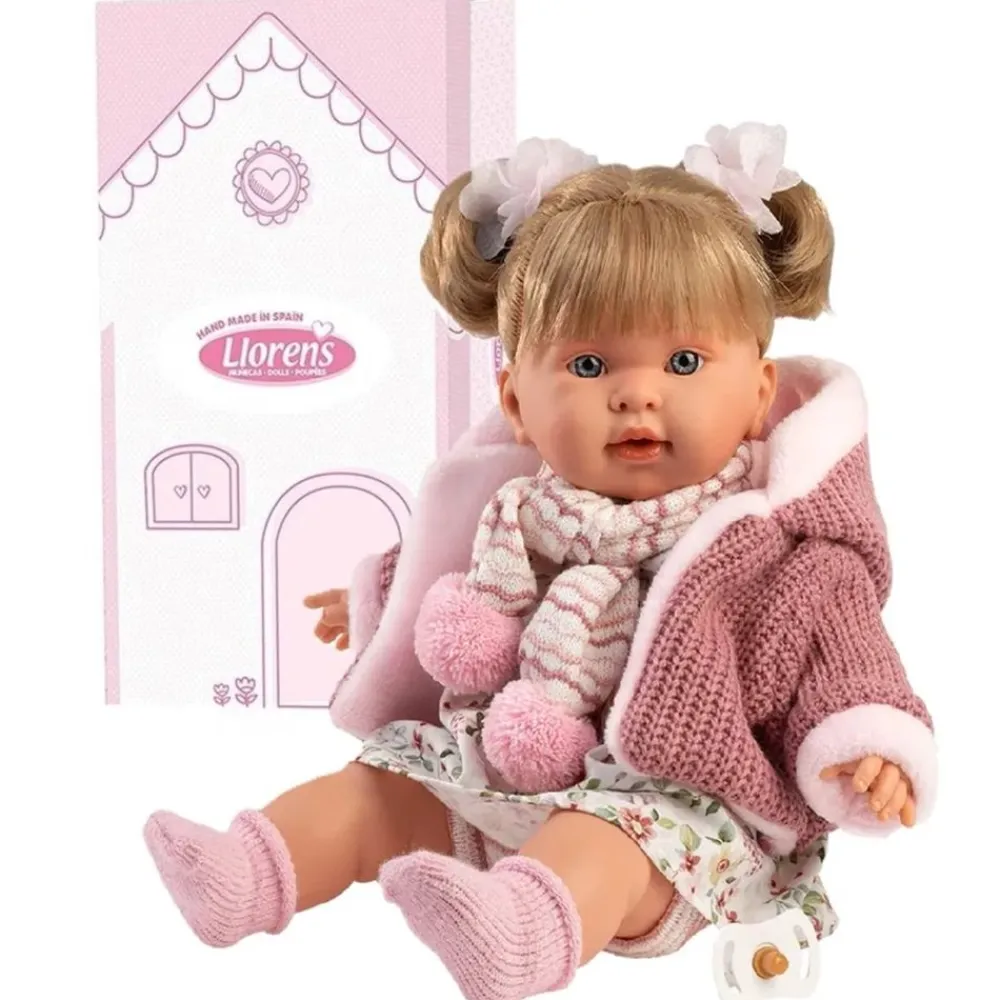 Hot Llorens Muñeca Bebé Llorona Alexandra con chaqueta -