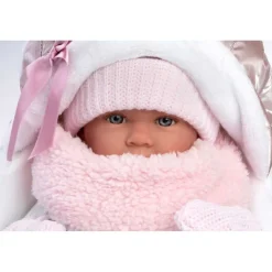 Hot Llorens Muñeca Bebé Mimi Llorona Capazo Portabebé