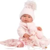 Muñeca Bebé recién Nacida Tina Toquilla Bambi Rosa Newborn - cuerpo de Vinyl