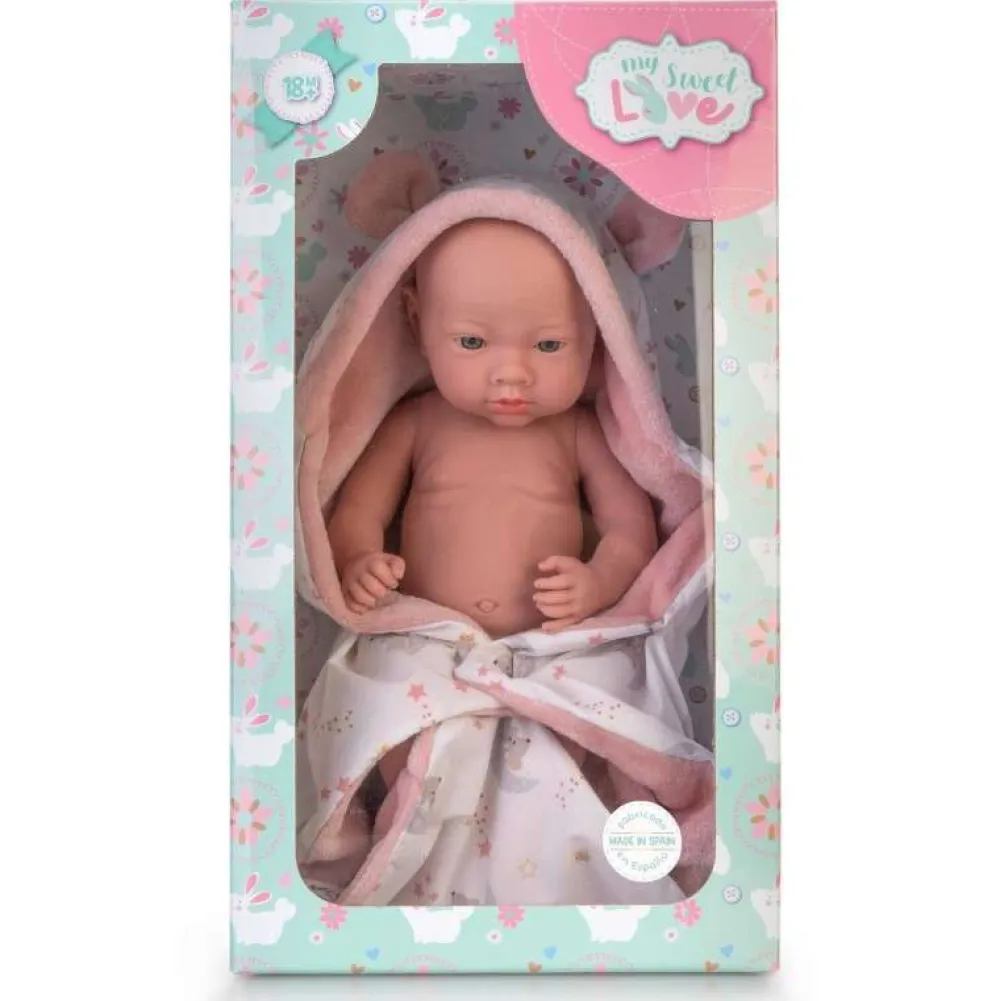 Best Famosa Muñeca Real Baby con manta Cuerpo Vinyl