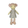 Muñeca Trapo Vestido Bordados Flores 35 cm.