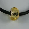 Murano Cristal Amarillo Facetado Y Plata De Ley