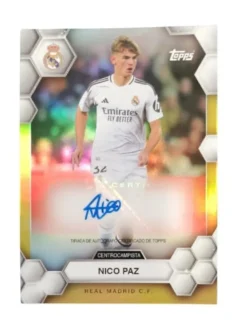 Clearance Topps Nico Paz Autógrafo Original Real Madrid Fan Set 2024 2025