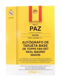 Clearance Topps Nico Paz Autógrafo Original Real Madrid Fan Set 2024 2025