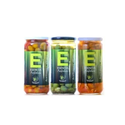 Sale Esencia Andalusí Pack Aceitunas Aliñadas 700 g - 3 Variedades de Aliño