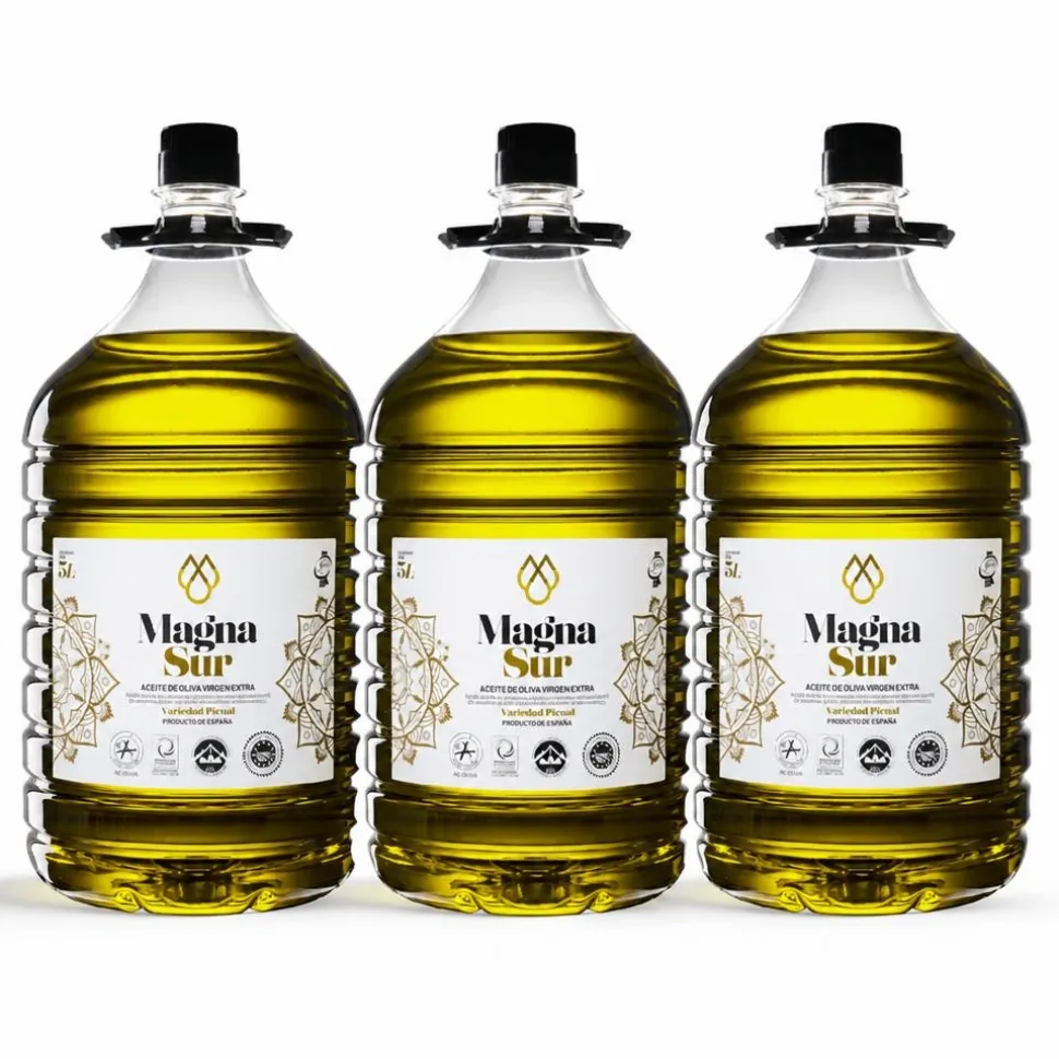 Pack 3 botellas Pet. 5 Litros AOVE Magnasur