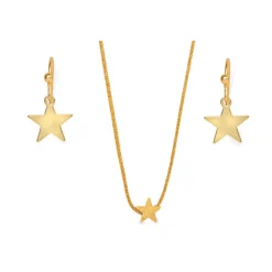 Pack collar y pendientes: estrella pequeña