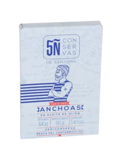 Discount Conservas 5Ñ de Santoña Pack de 10 latas de Anchoas del Cantábrico Oliva Oro 140 ML