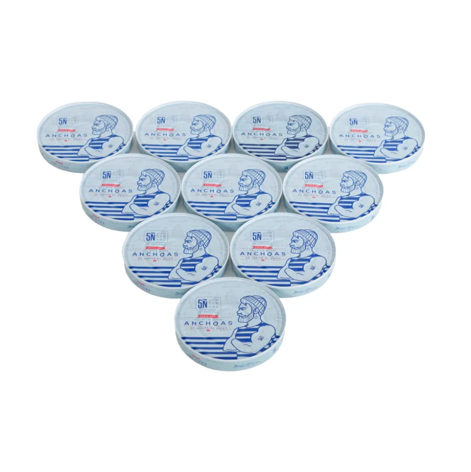 Pack de 10 panderetas de Anchoas del Cantábrico Oliva Oro - 10x170 ml