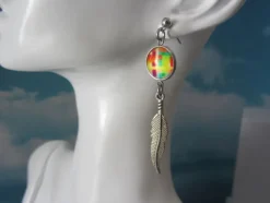 Pack llaveros corazón + pendientes multicolor