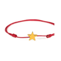 Pack 10 pulseras de hilo de colores con estrella dorada