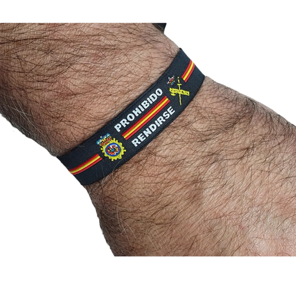 Discount PCMaes Pack pulseras escudo de la guardia Civil -Prohibido rendirse 10 unidades