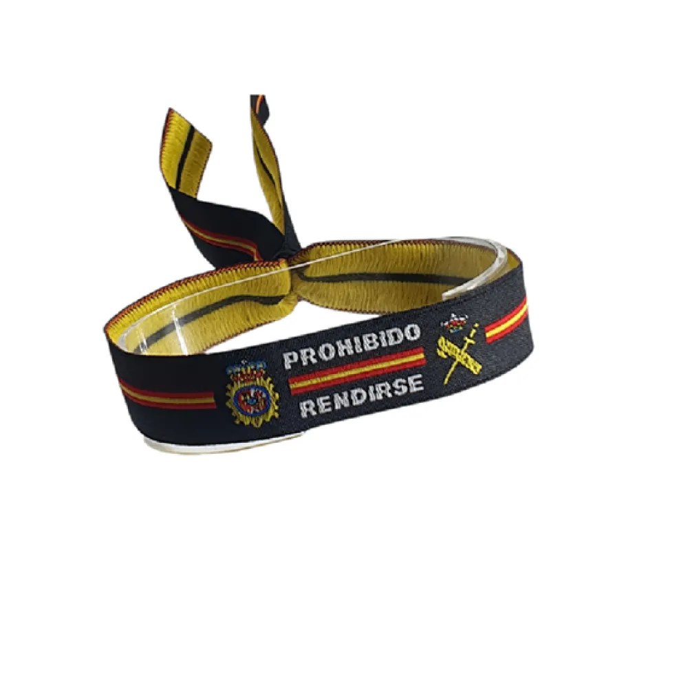 Discount PCMaes Pack pulseras escudo de la guardia Civil -Prohibido rendirse 10 unidades