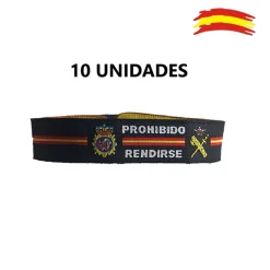 Discount PCMaes Pack pulseras escudo de la guardia Civil -Prohibido rendirse 10 unidades
