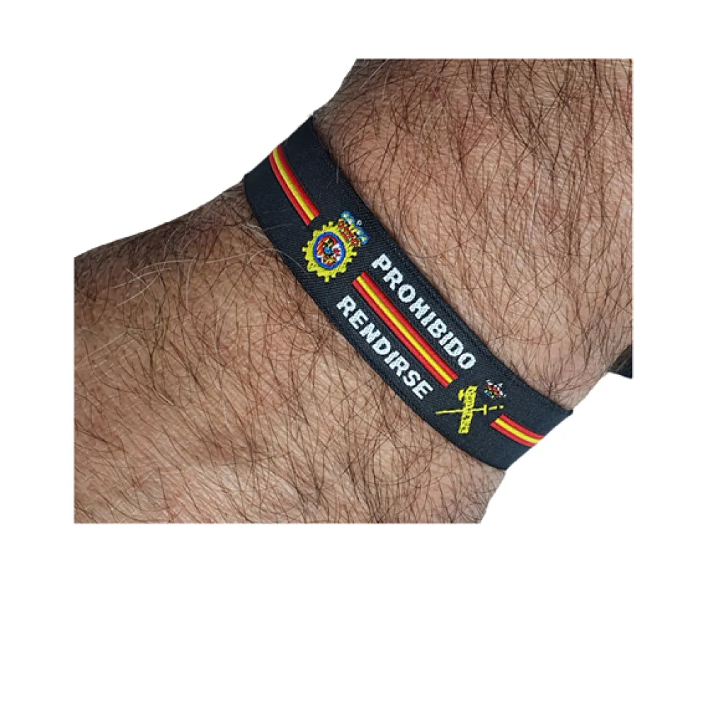 Discount PCMaes Pack pulseras escudo de la guardia Civil -Prohibido rendirse 10 unidades