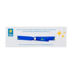 Pack 6 pulseras tela azul -