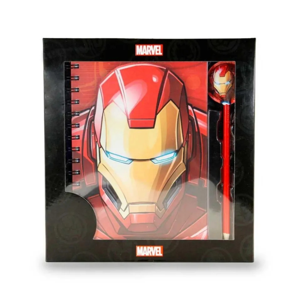Pack Regalo Karactermania Cuaderno más Lapiz Ironman 24x23x2.5