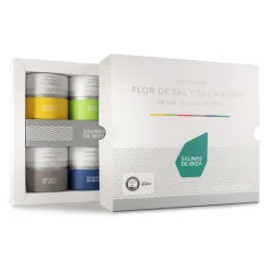 Best Ibéricos a Domicilio Gourmet Pack 6 Variedades Salinas de Ibiza - Estuche Gourmet de Flor de Sal y Sal Marina