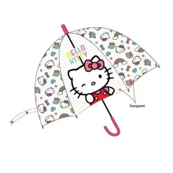 Online New Import Paragua Niñ@s Automático Hello Kitty Translúcido 48 cm y 78 cm Diámetro