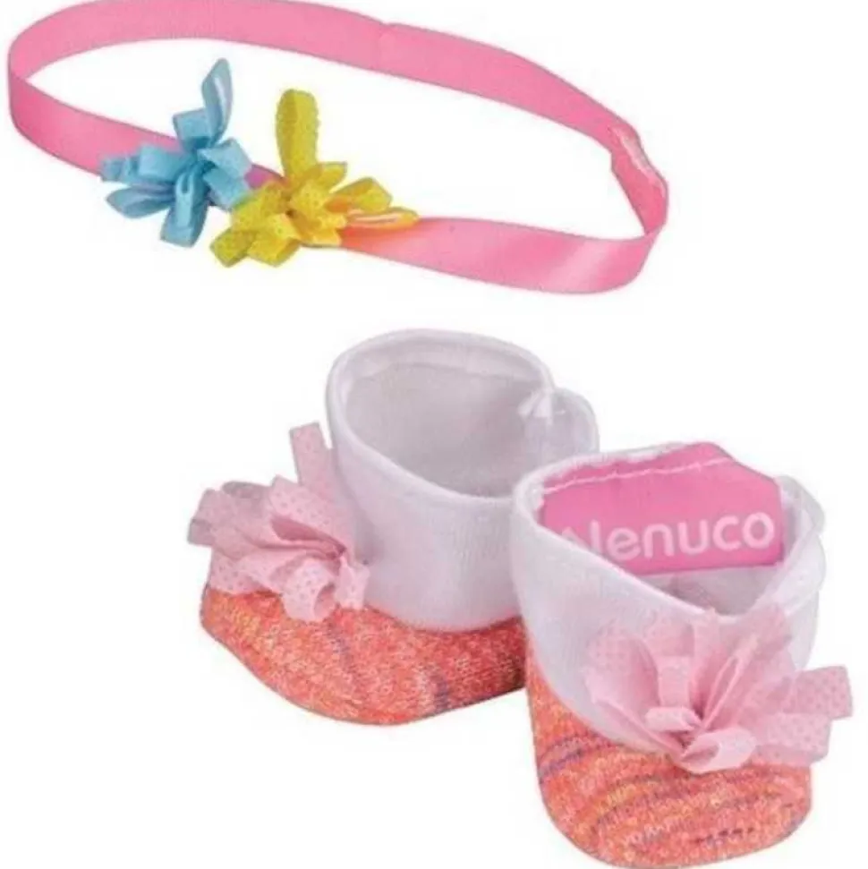 Patucos rositas Muñeco Nenuco con diadema