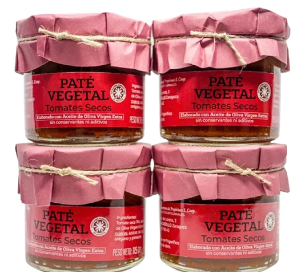 Paté Vegetal Tomates Secos - Pack 4 Unidades